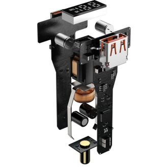 Baseus Superme rychlonabíječka do auta USB / USB Type C 100W PPS Quick Charge Power Delivery + USB kabel Typ C 100W (20V/5A) 1m černý (TZCCZX-01)