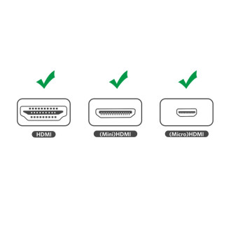 Ugreen adapter HDMI Type A (female) to mini HDMI (male) / micro HDMI (male) black (20144)