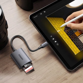Ugreen CM401 USB C 5Gb/s Čtečka SD/TF karet - šedá