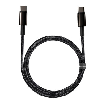 Baseus USB Type C - USB Type C kabel Napájení Rychlé nabíjení 100 W 5 A 1 m černý (CATWJ-01)