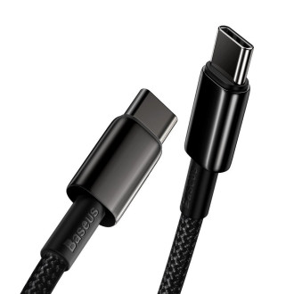 Baseus USB Type C - USB Type C kabel Napájení Rychlé nabíjení 100 W 5 A 1 m černý (CATWJ-01)