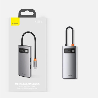 [RETURNED ITEM] Baseus Metal Gleam 4in1 multifunctional HUB USB Type C - USB Type C Power Delivery 100 W / HDMI 4K 30 Hz / 1x USB 3.2 Gen 1 / 1x USB 2