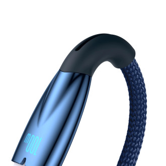 [RETURNED ITEM] Baseus Glimmer Series rychlonabíjecí kabel USB-A - USB-C 100W 480Mbps 1m modrý