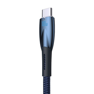 [RETURNED ITEM] Baseus Glimmer Series rychlonabíjecí kabel USB-A - USB-C 100W 480Mbps 1m modrý