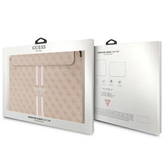 Guess 4G Printed Stripes kryt na 14&quot; notebook - růžový