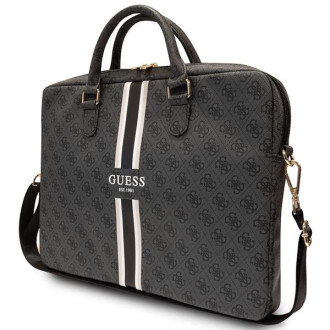 Taška Guess 4G Printed Stripes na 16&quot; notebook - černá