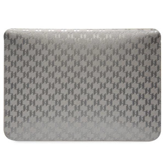 Pouzdro Karl Lagerfeld Saffiano Monogram Ikonik pro 14&quot; notebook - stříbrná