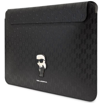 Karl Lagerfeld Saffiano Monogram Ikonik pouzdro pro 14&quot; notebook - černé