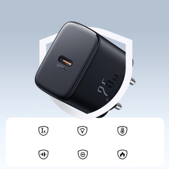 Rychlá nabíječka Joyroom JR-TCF11 až 25W + kabel USB-C / USB-C 1m - černá
