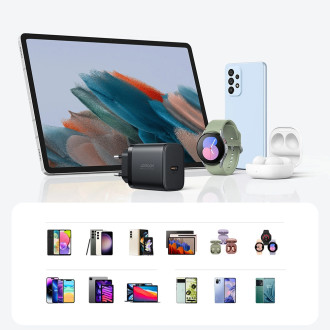 Rychlá nabíječka Joyroom JR-TCF11 až 25W + kabel USB-C / USB-C 1m - černá