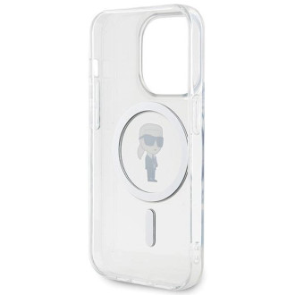 Karl Lagerfeld IML Ikonik MagSafe pouzdro pro iPhone 15 Pro - průhledné