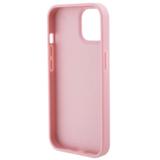 Guess GUHCP15SP4EPMP iPhone 15 6,1&quot; růžové/růžové pevné pouzdro Leather 4G Razed