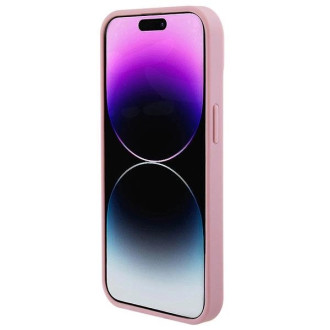 Guess GUHCP15SP4EPMP iPhone 15 6,1&quot; růžové/růžové pevné pouzdro Leather 4G Razed