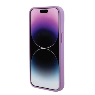 Guess GUHCP15SP4EPMU iPhone 15 6,1&quot; fialový/světle fialový pevný obal Kožený 4G vyražený