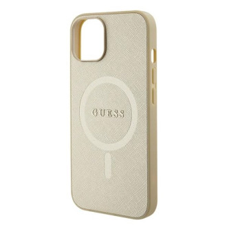 Guess GUHMP15MPSAHMCB iPhone 15 Plus 6,7&quot; zlatý/zlatý pevný obal Saffiano MagSafe