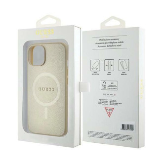 Guess GUHMP15MPSAHMCB iPhone 15 Plus 6,7&quot; zlatý/zlatý pevný obal Saffiano MagSafe