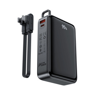 Powerbanka Acefast M4 PD 67W 20000mAh s vestavěným kabelem - černá