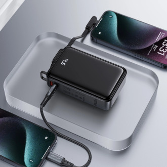 Powerbanka Acefast M4 PD 67W 20000mAh s vestavěným kabelem - černá