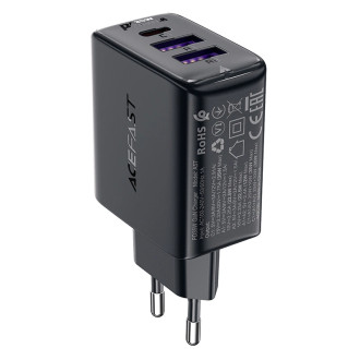 Acefast A57 PD 35W GaN nabíječka 2 x USB-A + USB-C se 3 porty - černá
