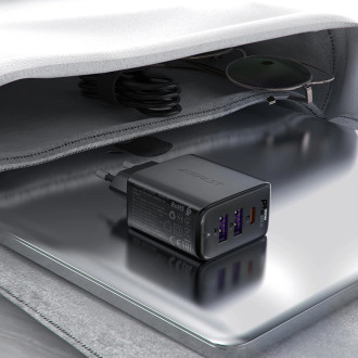 Acefast A57 PD 35W GaN nabíječka 2 x USB-A + USB-C se 3 porty - černá