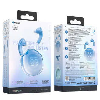 Bezdrátová sluchátka do uší Acefast T9 Bluetooth 5.3 – modrá