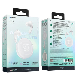 Bezdrátová sluchátka do uší Acefast T9 Bluetooth 5.3 – bílá