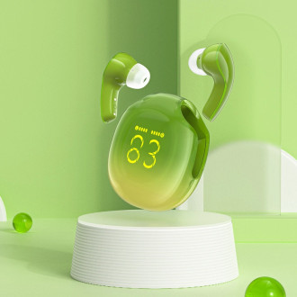 Bezdrátová sluchátka do uší Acefast T9 Bluetooth 5.3 – zelená