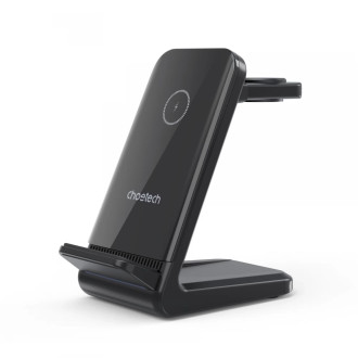 Indukční nabíjecí stanice Choetech T608 15W 4v1 - černá