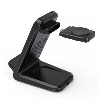 Indukční nabíjecí stanice Choetech T608 15W 4v1 - černá