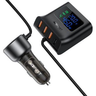 Acefast B11 138W USB-A USB-C nabíječka do auta se 6 porty – černá