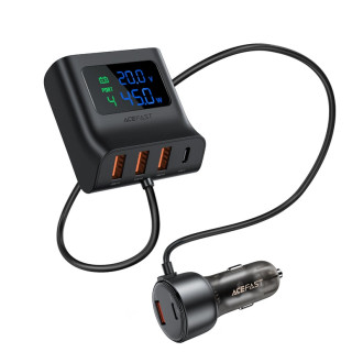 Acefast B11 138W USB-A USB-C nabíječka do auta se 6 porty – černá