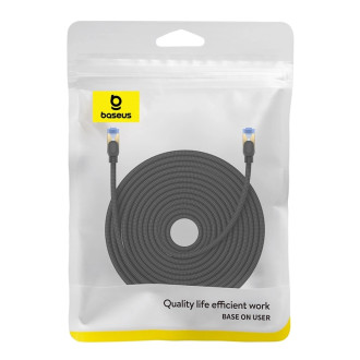 Baseus rychlý internetový kabel RJ45 cat.7 10Gbps 25m opletený černý