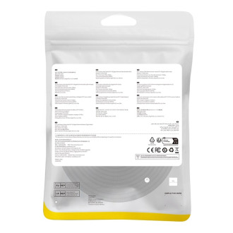 Baseus rychlý internetový kabel RJ45 cat.7 10Gbps 25m opletený černý