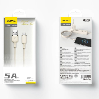 Dudao L7SM USB-A - micro USB kabel 5A 1m - béžový