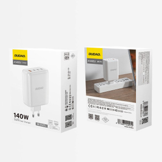 Dudao A140EU USB-A / 3xUSB-C PD 140W nástěnná nabíječka - bílá