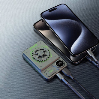 Powerbanka Dudao K24 USB-A / USB-C 10000mAh - šedá