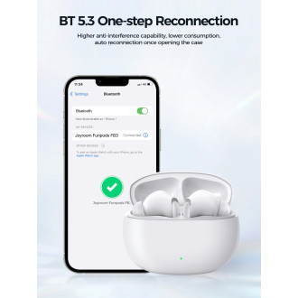 Bezdrátová sluchátka TWS Joyroom Funpods Series JR-FB3 Bluetooth 5.3 – bílá