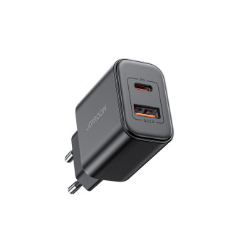 EU Joyroom JR-TCF05 20W USB-A USB-C nabíječka + USB-C kabel - černý