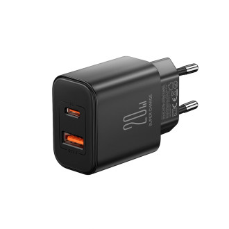 EU Joyroom JR-TCF05 20W USB-A USB-C nabíječka + USB-C kabel - černý