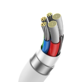 Baseus CB000068 USB-C - USB-C kabel 240W PD 8K 60Hz 1m - bílý