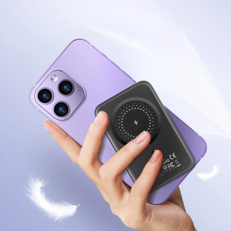 Choetech B655 mini bezdrátová magnetická powerbanka 5000mAh - stříbrná