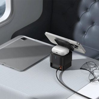Baseus BS-W531 MagSafe / Qi USB-C 20W bezdrátová nabíječka - černá