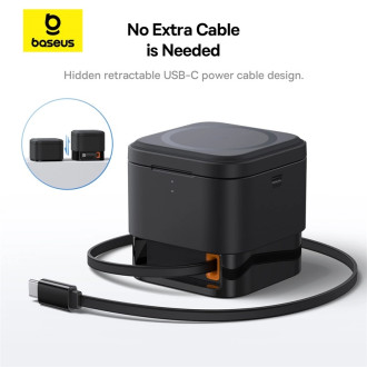 Baseus BS-W531 MagSafe / Qi USB-C 20W bezdrátová nabíječka - černá