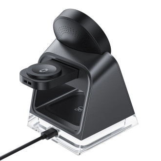 Acefast E17 MagSafe 3v1 indukční nabíječka + USB-A USB-C kabel - černý