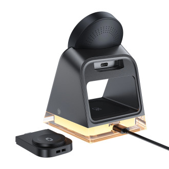 Acefast E17 MagSafe 3v1 indukční nabíječka + USB-A USB-C kabel - černý