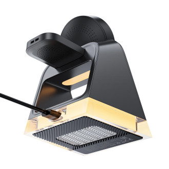 Acefast E17 MagSafe 3v1 indukční nabíječka + USB-A USB-C kabel - černý