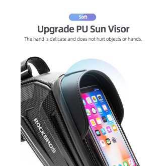 Pancéřová taška na kolo Rockbros B68 s krytem na telefon 1,5l - černá