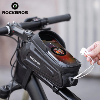 Pancéřová taška na kolo Rockbros B68 s krytem na telefon 1,5l - černá
