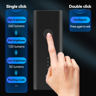 Rockbros přední světlo na kolo 24510003001 260 lm - černé
