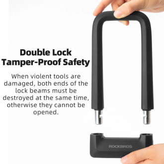 Zámek na kolo Rockbros RKS626 U-lock - černý